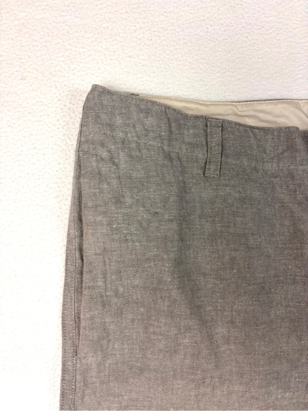 J.Crew Gramercy Linen/Cotton Lightweight Gray Flat Front Chino Short‎ 9
